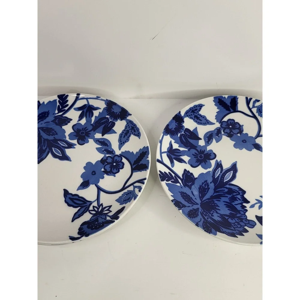 Royal Norfolk Blue and White Floral Stoneware Side Plates Set of 4